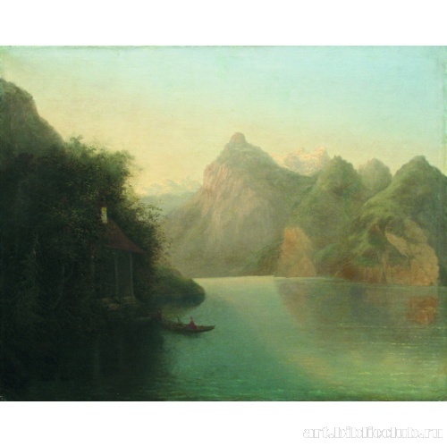 Горный пейзаж с озером