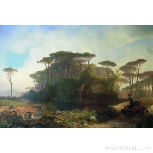 Итальянский вид. Пейзаж в Кастель-Фузано