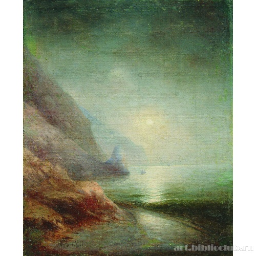 Пейзаж с луной