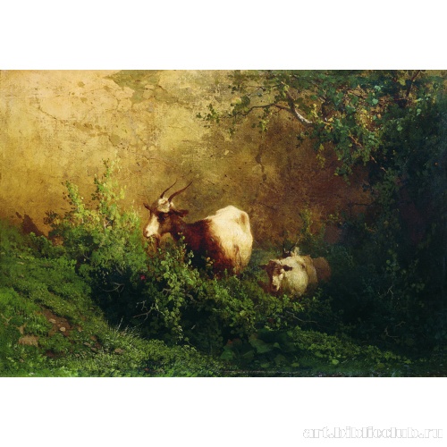 Пейзаж с козами