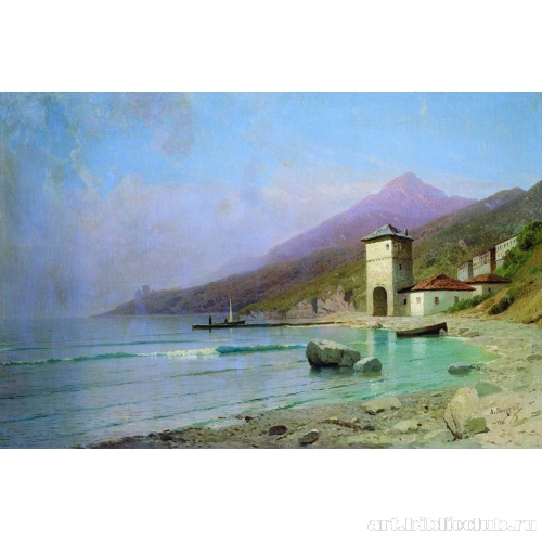 Вид Иверского монастыря на Афоне