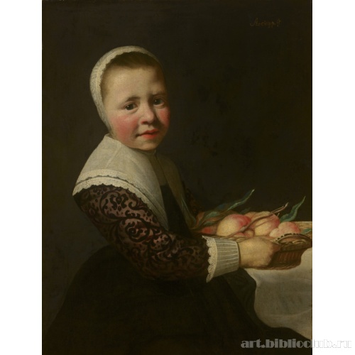 Девочка с персиками