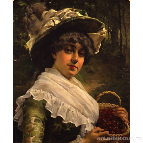 Девушка с вишнями