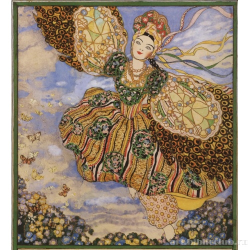 Обложка книги стихов К. Бальмонта «Жар-птица». Фрагмент