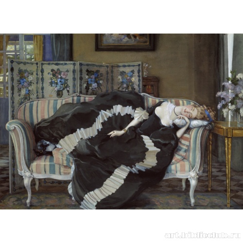 Спящая молодая женщина