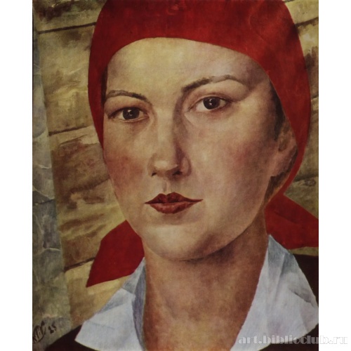 Девушка в красном платке (Работница)