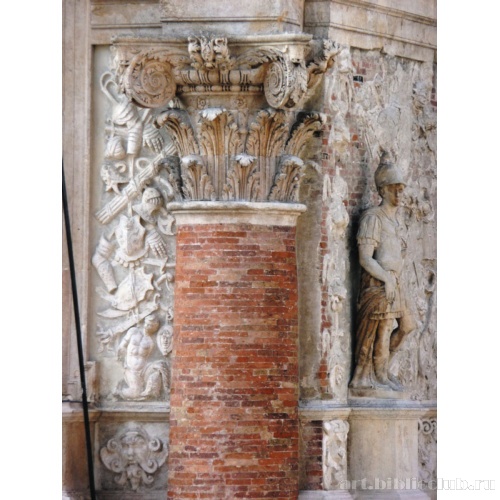 Лоджия дель Капитанио. Фрагмент фасада