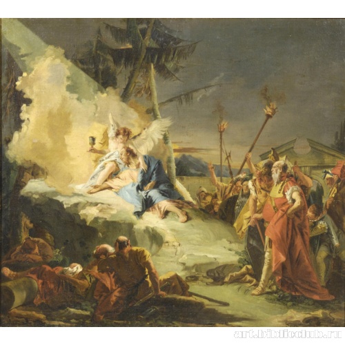 Христос на Масличной горе и ангел с чашей