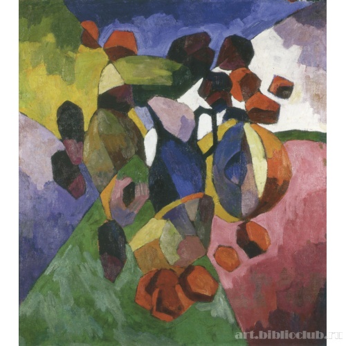 Синий кувшин и фрукты