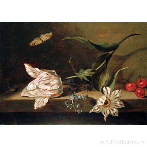 Натюрморт с цветами на столешнице