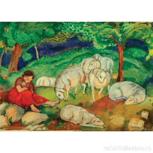 Пастушок с овцами