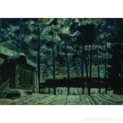 Ветрено. Ветреная зимняя ночь