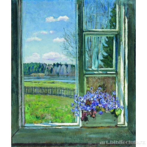 Окно с фиалками