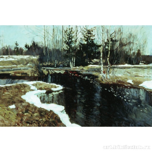 Весенний бурлящий ручей