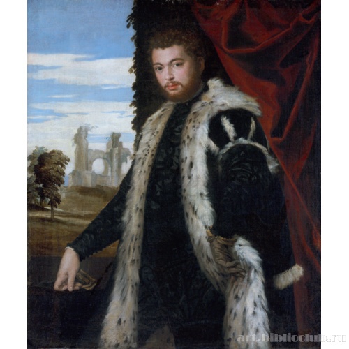 Портрет молодого человека в шубе из меха рыси