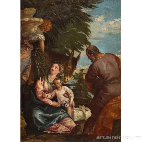 Отдых святого семейства на пути в Египет