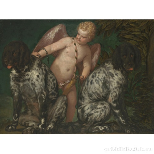 Амур с двумя собаками