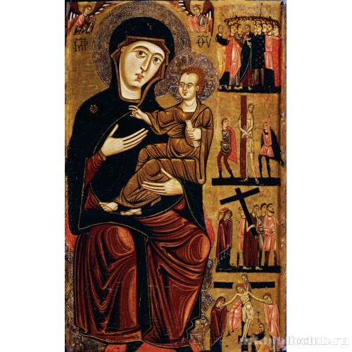 Мария с Младенцем и сцены Страстей Христовых