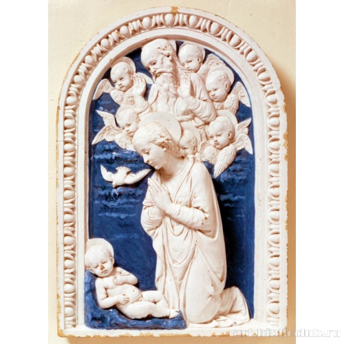 Мария, поклоняющаяся Младенцу. Фрагмент