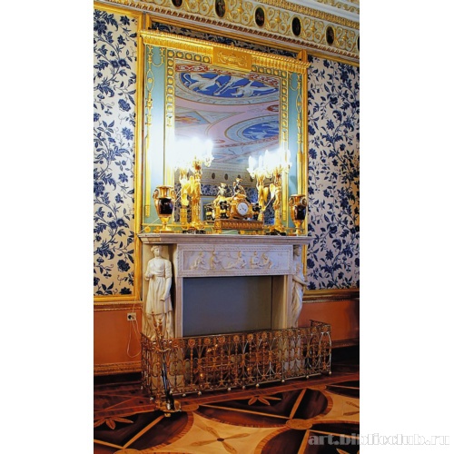Царское Село. Екатерининский дворец. Парадная Голубая гостиная. Фрагмент интерьера