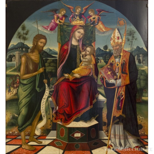 Мадонна с младенцем на троне со св. Иоанном Крестителем и св. Августин