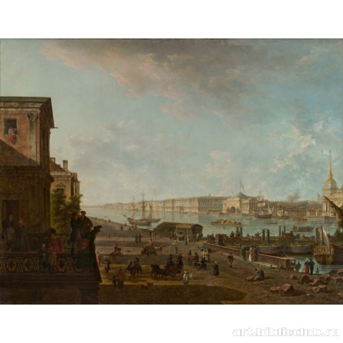 Вид на Адмиралтейство и Дворцовую набережную со стороны Васильевского острова