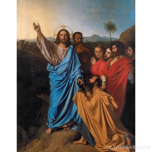 Христос дает Петру ключи от Рая