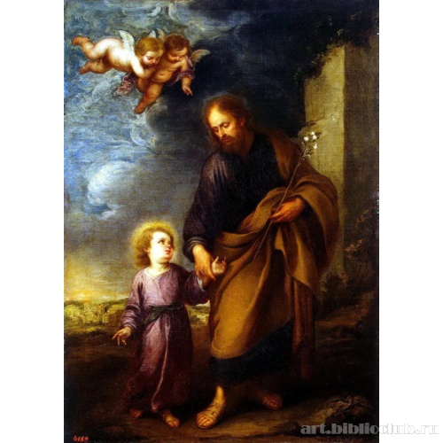 Святой Иосиф, ведущий за руку младенца Христа
