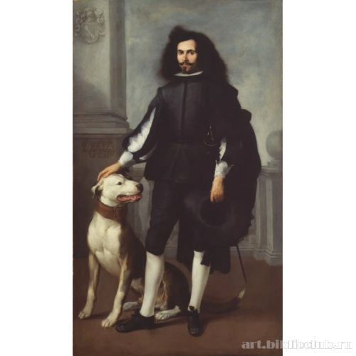 Дон Андрес де Андраде-и-ла-Каль. Портрет с собакой