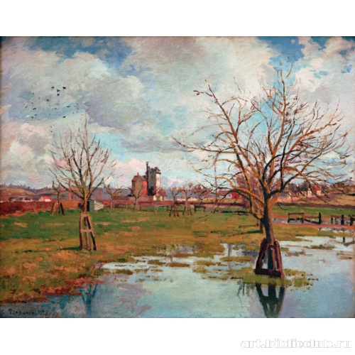 Пейзаж с затопленными полями