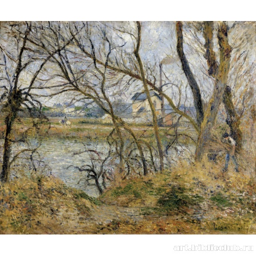 Пасмурный день на берегу Уазы близ Понтуаза