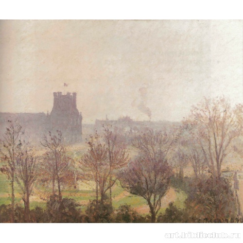 Сад Лувра. Эффект тумана