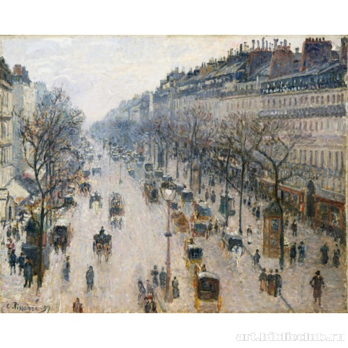 Бульвар Монмартр зимним утром