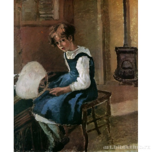 Жанна держит веер