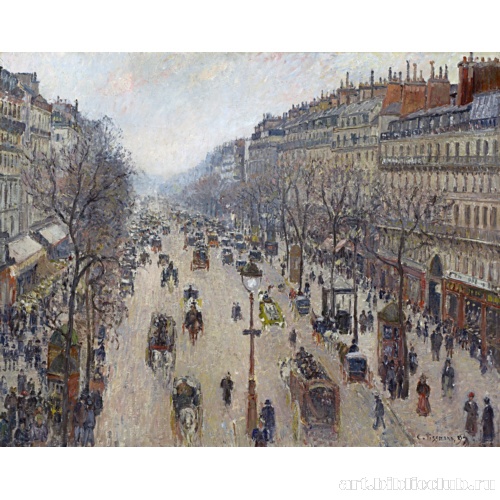 Бульвар Монмартр. Утро, облачная погода