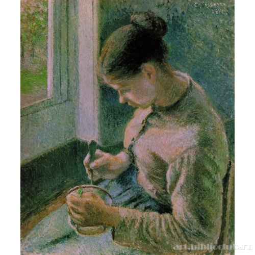 Крестьянка пьет свой кофе