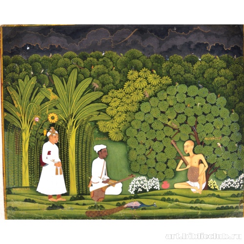 Свами Харидаса с Тансеном и Акбаром в Вриндаване