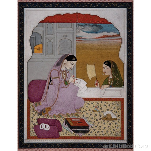 Девушка, сочиняющая любовное послание