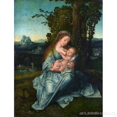 Мадонна с младенцем в пейзаже