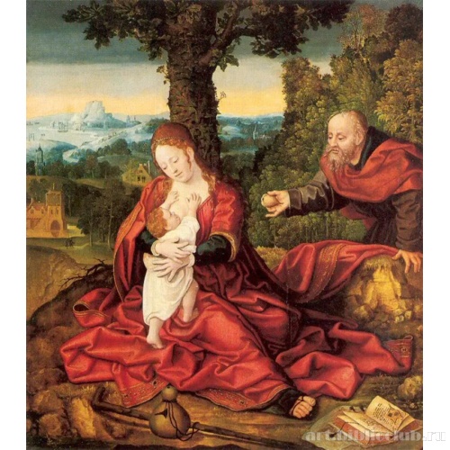 Святое семейство в саду (Отдых на пути в Египет) 2