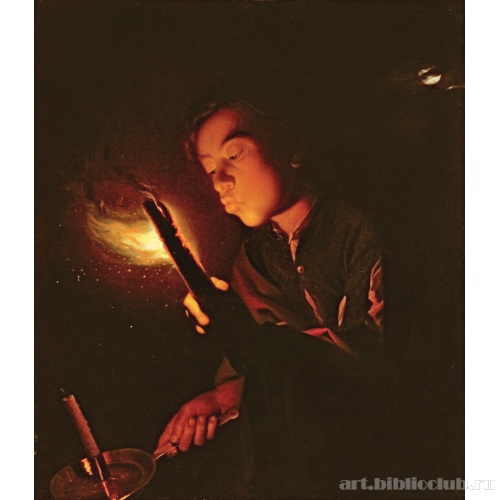 Мальчик, раздувающий огонь