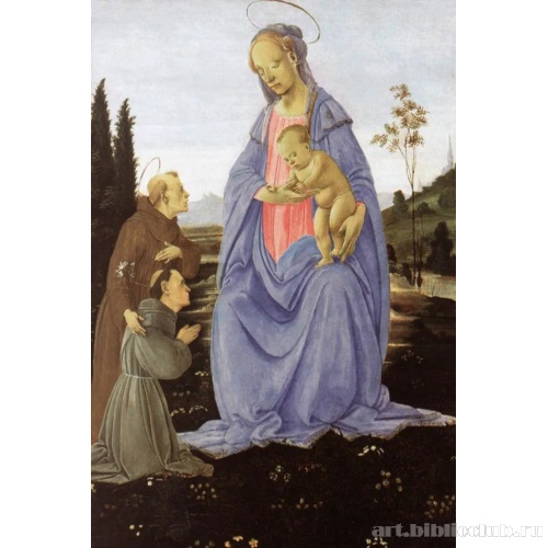 Мадонна с младенцем, Святым Антонием Падуанским и монахом