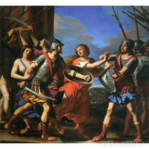 Герсилия, разнимающая Ромула и Тита Тация