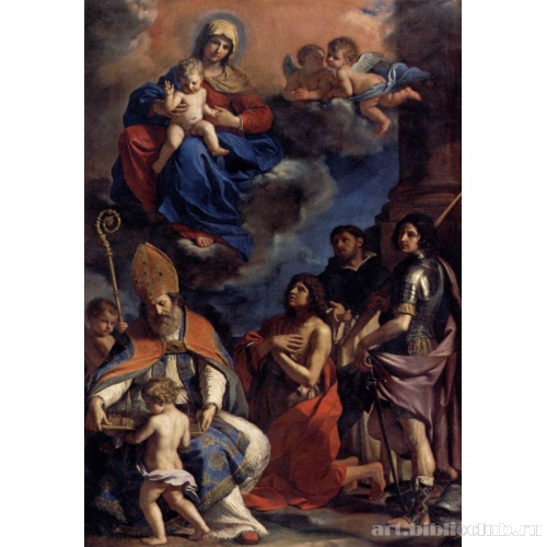 Мадонна с младенцем и святыми покровителями города Модены