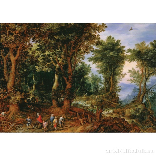 Лесной пейзаж с Авраамом и Исааком