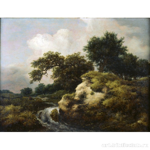 Пейзаж с дюнами и маленьким водопадом