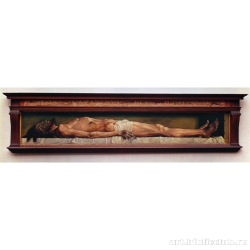 Алтарный образ Ганса Оберрида для Фрайбургского собора, пределла. Мертвый Христос