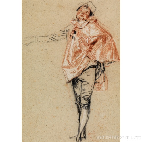 Рисунок стоящего танцора с вытянутой рукой