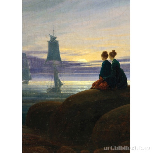 Восход луны над морем. Фрагмент