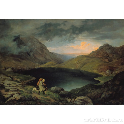 Озеро в горах Ризен